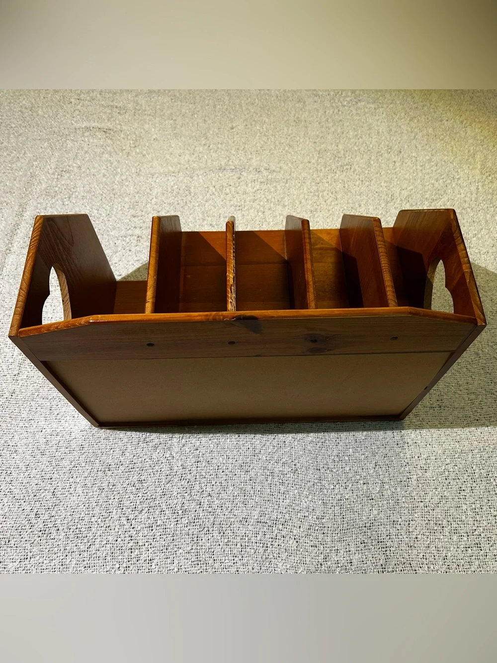 Vintage Wooden Desk Organizer with Heart Drawer and Sides
